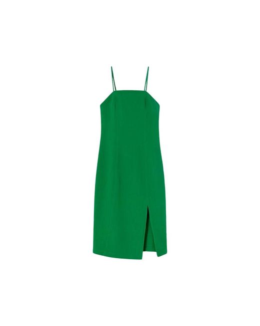 Midi Dresses Thinking Mu de color Green