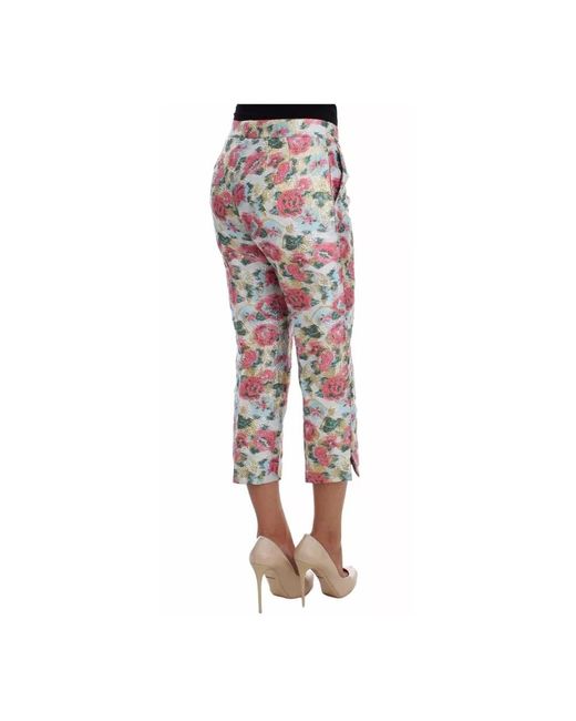 Dolce & Gabbana Red Cropped Trousers