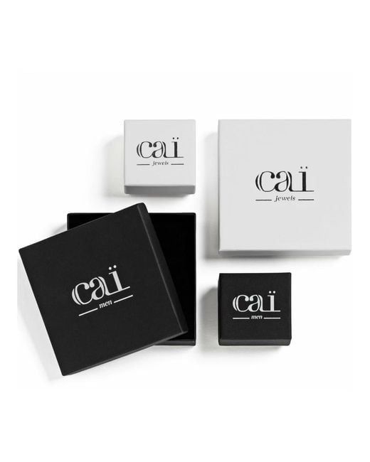 Caï Geoxideerde Zilveren Ring in het Metallic voor heren