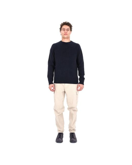 Herno Blue Round-Neck Knitwear for men