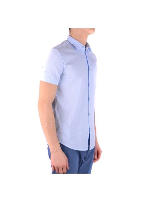 Armani Blue Short Sleeve Shirts for men