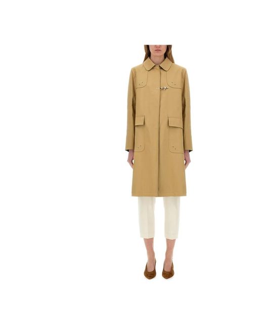 Fay Natural Single-Breasted Coats