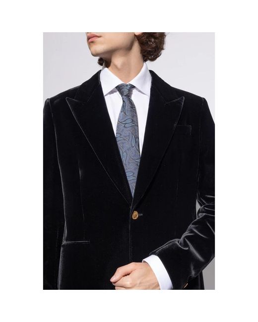 Etro Accessoires ,Blauw ,Zijden Stropdas in het Blue voor heren