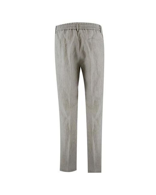 Berwich Gray Straight Trousers for men