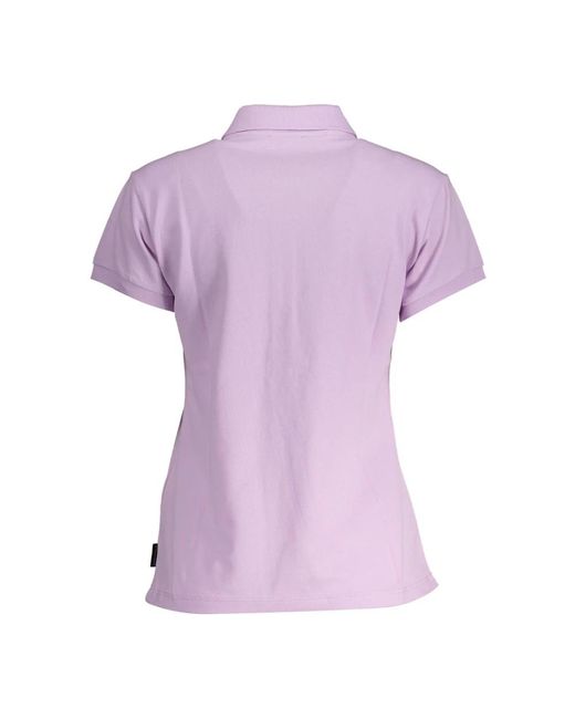 North Sails Polo T-Shirt aus Bio-Baumwolle mit Logo in Purple für Herren