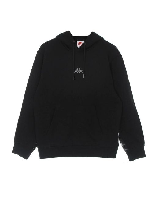 Kappa Hoodies & Sweatvesten ,Zwart ,Katoen Zwarte Hoodie Met Crest in het Black voor heren