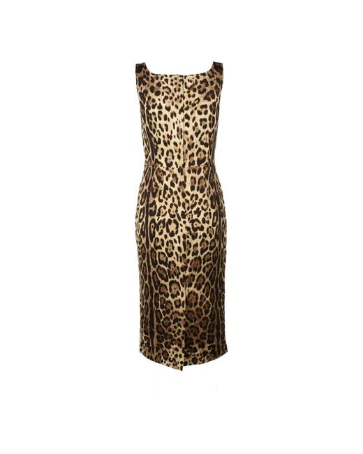 Midi Dresses Dolce & Gabbana de color Metallic