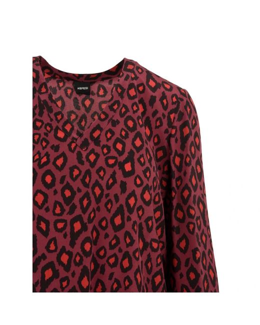 Aspesi Overhemden ,Bruin ,Katoen Damesblouse in het Purple
