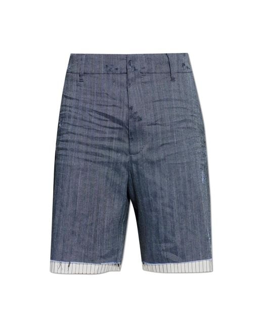 DSquared² Shorts Met Vintage-Effect in het Blue voor heren