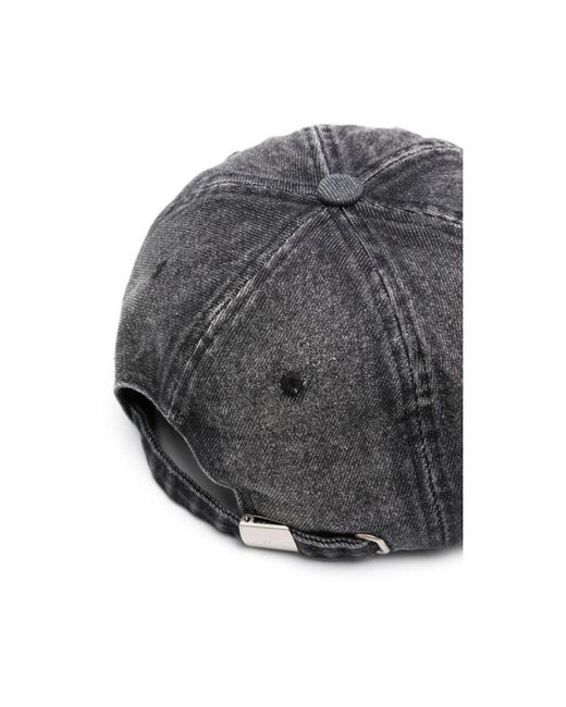 IRO Accessoires ,Zwart ,Denim Washed Denim Cap in het Black