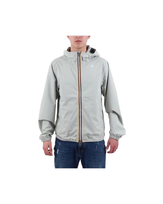 K-Way Gray Light Jackets for men