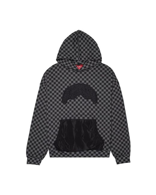 Sprayground Hoodies & Sweatvesten ,Zwart ,Katoen Squalo Shark Hoodie in het Black voor heren