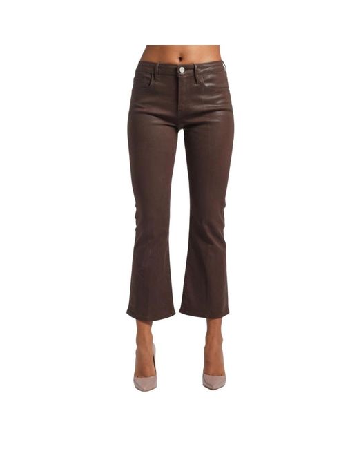 FRAME Brown Cropped Jeans