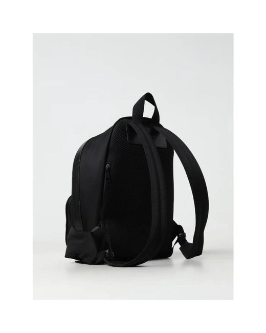 Neil Barrett Black Thunderbolt-printed Mesh-panelled Zipped Backpack for men