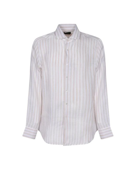 Dell'Oglio White Casual Shirts for men