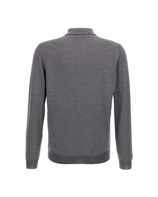 Zanone Gray Polo Shirts for men