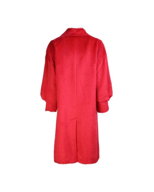 Single-Breasted Coats Hevò de color Red