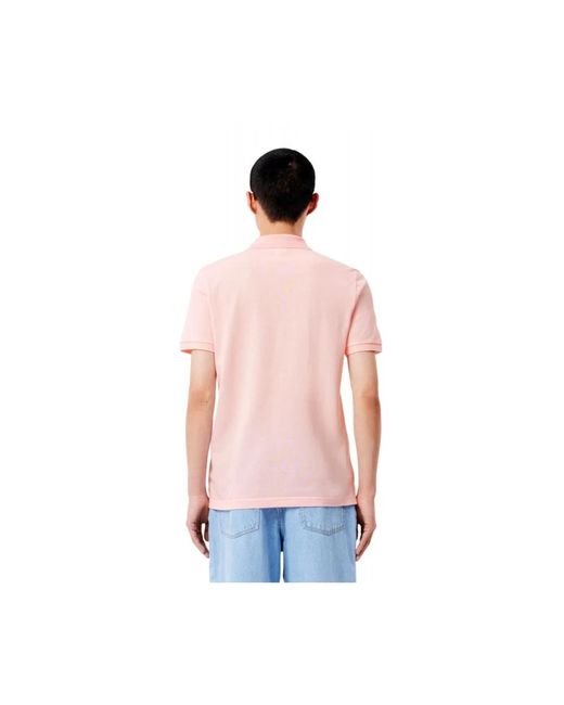 Lacoste Tops ,Roze ,Roze Slim Fit Polo Shirt in het Pink voor heren