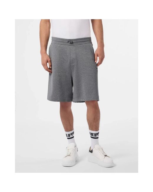 Philipp Plein Gray Casual Shorts for men