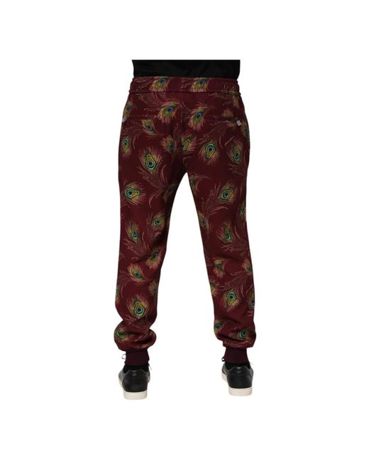 Dolce & Gabbana Red Sweatpants for men