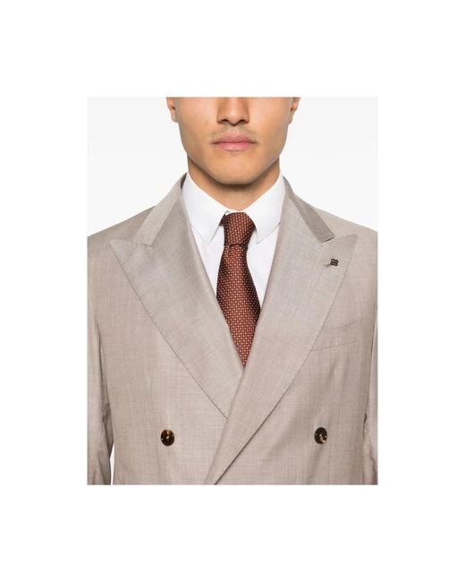 Tagliatore Natural Double Breasted Suits for men