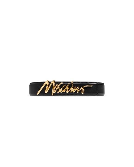 Moschino Black Ledergürtel