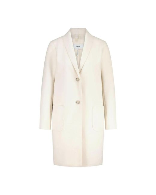 Cinque White Single-Breasted Coats
