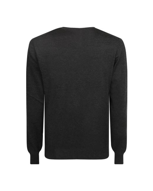 Dell'Oglio Black Round-Neck Knitwear for men