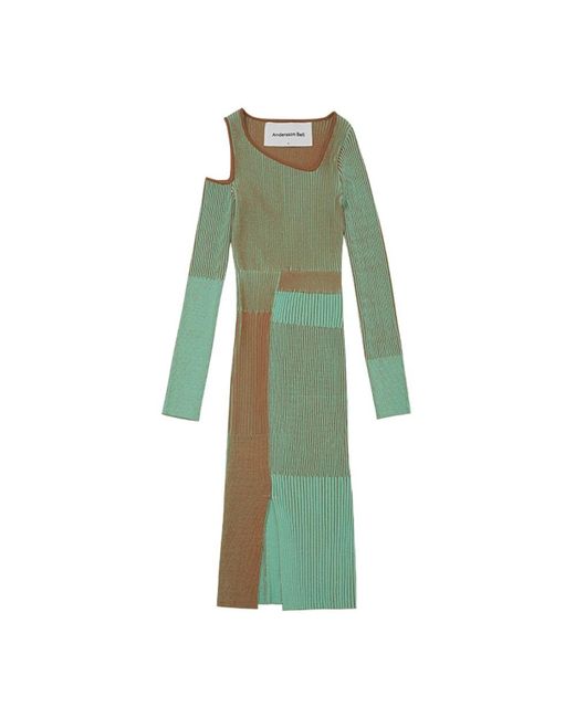 ANDERSSON BELL Kleedjes ,Veelkleurig ,Kleur Blok Gebreide Jurk in het Green