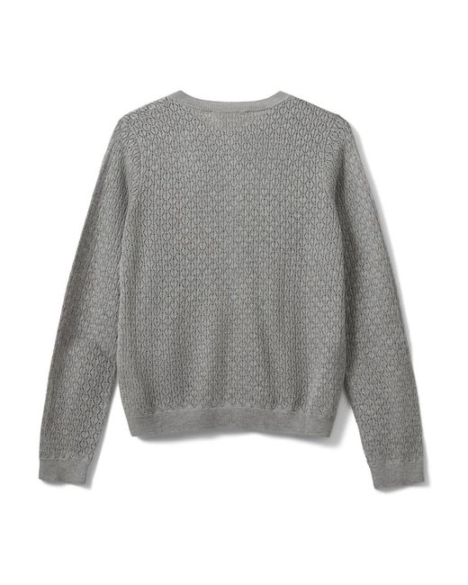 Sofie Schnoor Truien & Vesten ,Grijs ,Katoen Grijze Melange Cardigan Met Zoet Patroon in het Gray
