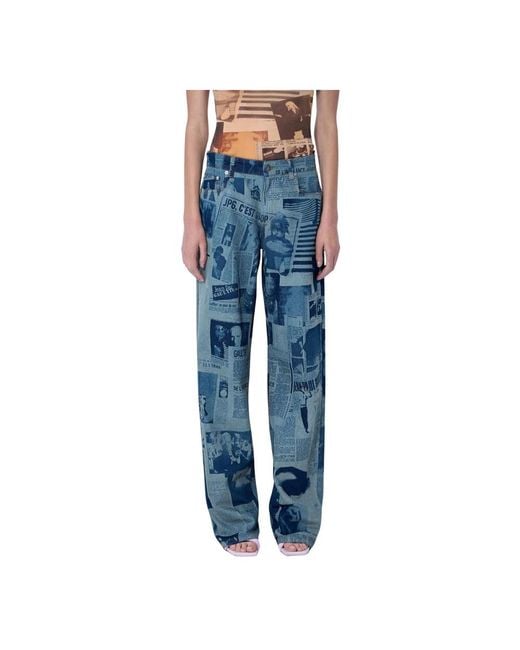 Jean Paul Gaultier Blue Straight Fit Jeans