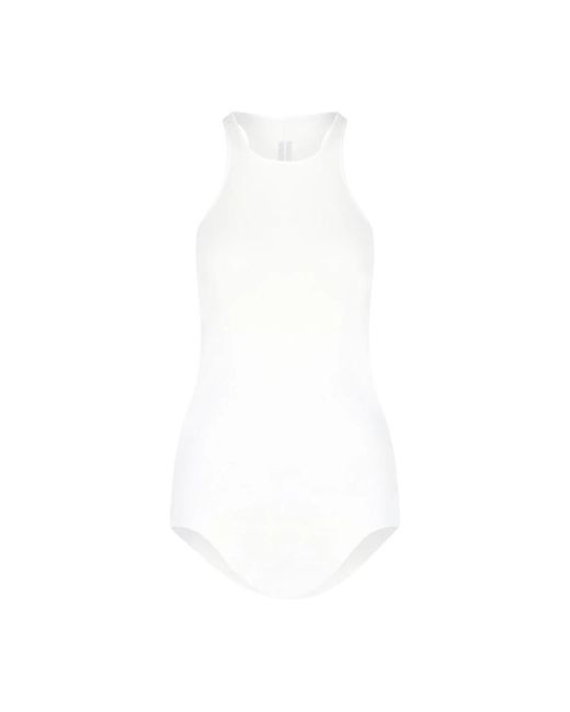 Rick Owens White Sleeveless Tops