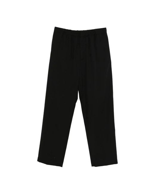 Lardini Black Wide Trousers for men