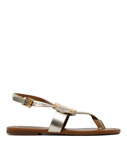 See By Chloé Brown Flat Sandals
