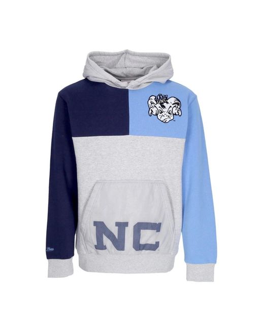 Mitchell & Ness Hoodies & Sweatvesten ,Veelkleurig ,Katoen North Carolina Tar Heels Hoodie in het Blue voor heren