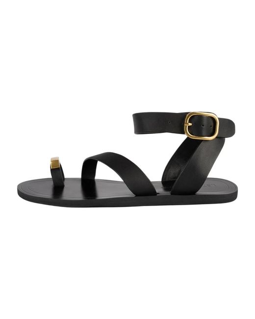Flat Sandals L37 de color Black