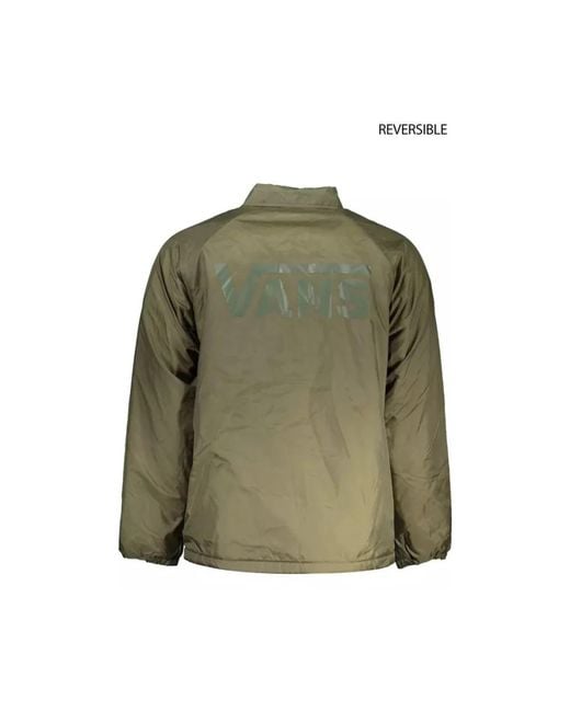 Vans Jassen ,Groen ,Polyester Omkeerbare Groene Jas in het Green voor heren