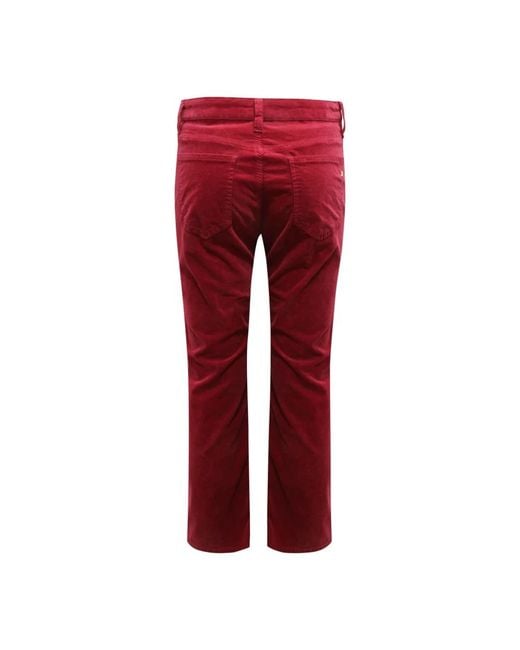 Mason's Red Straight Trousers