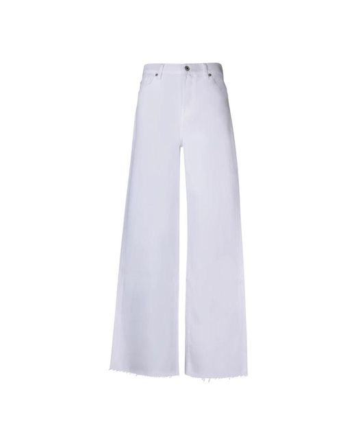 Jeans > wide jeans 7 For All Mankind en coloris White