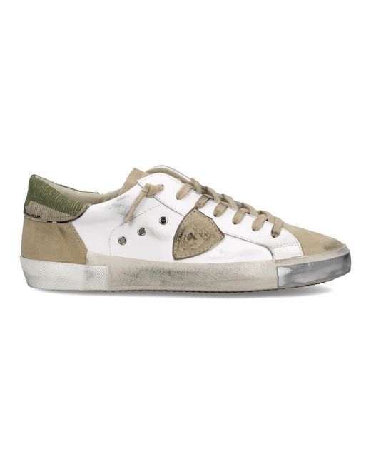 Philippe Model Schoenen ,Veelkleurig ,Katoen Sneakers Prsx Tennis in het White voor heren