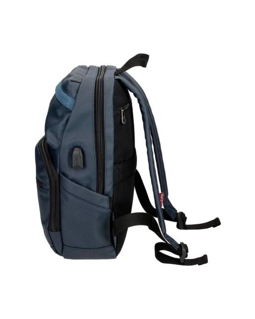 Pepe Jeans Tassen ,Blauw ,Polyester Court Documenthouder Rugzak in het Blue voor heren