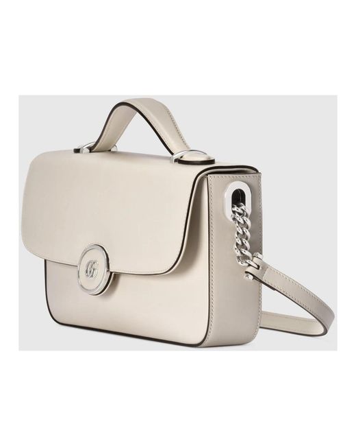Gucci Gg Supreme Messenger Bag Met Web Stripe in het Metallic