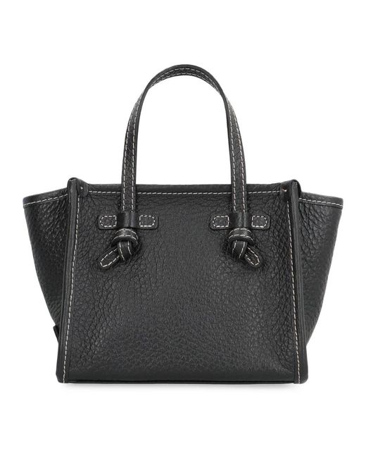 Gianni Chiarini Black Körnige Leder Mini Handtasche