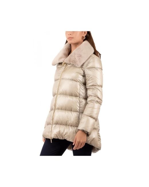 Herno Puffer Jacket in het Natural