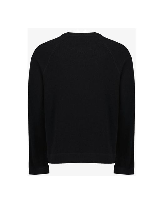 Officine Generale Black Round-Neck Knitwear for men