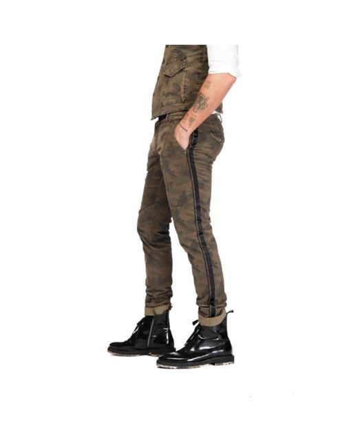 Mason's Brown Slim-Fit Trousers for men