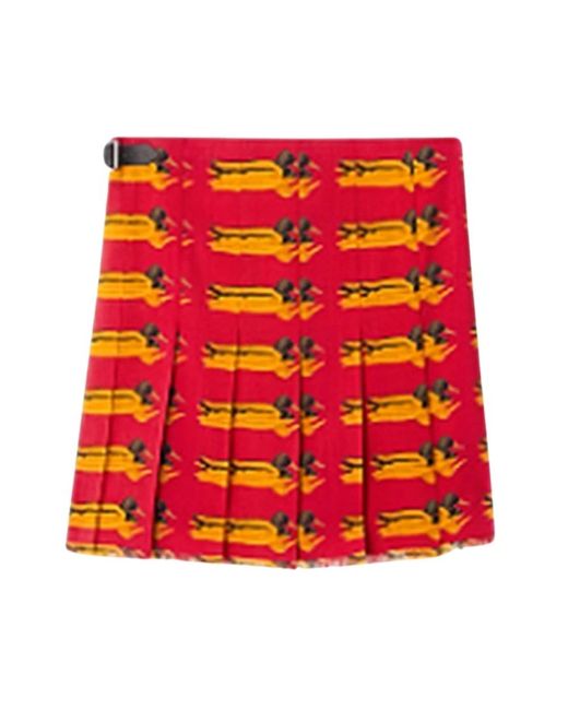 Skirts > short skirts Burberry en coloris Red