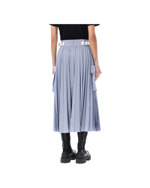 Sacai Blue Midi Skirts