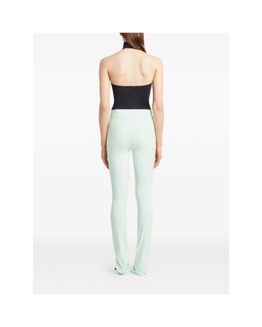 Courreges Black Buckle Tech Crepe Bodysuit