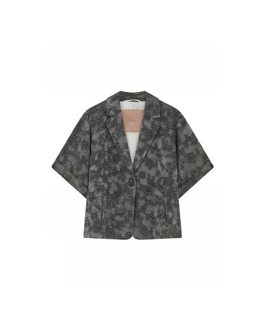 GUSTAV Jassen ,Grijs ,Leer Blazers in het Gray